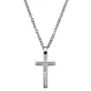 Lucleon Collier Croix Chrétienne En Acier, Gravures Obliques 22