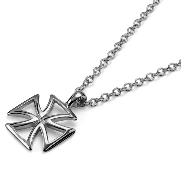 Lucleon Collier En Acier Croix De Malte 4