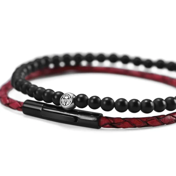 Lucleon Bracelet William 925 Bordeaux & Noir 4