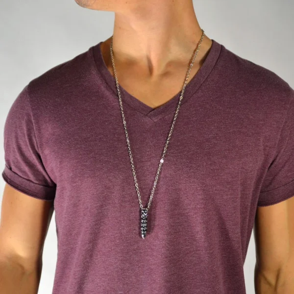 Fort Tempus Collier à Pendentif Cartouche Et Crânes 4