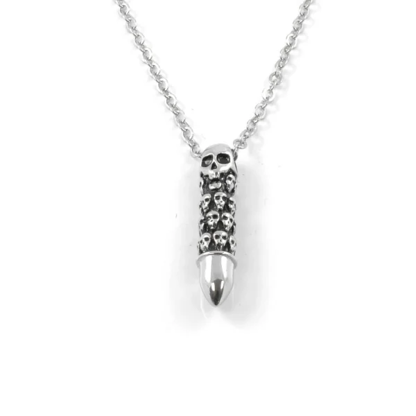 Fort Tempus Collier à Pendentif Cartouche Et Crânes 1