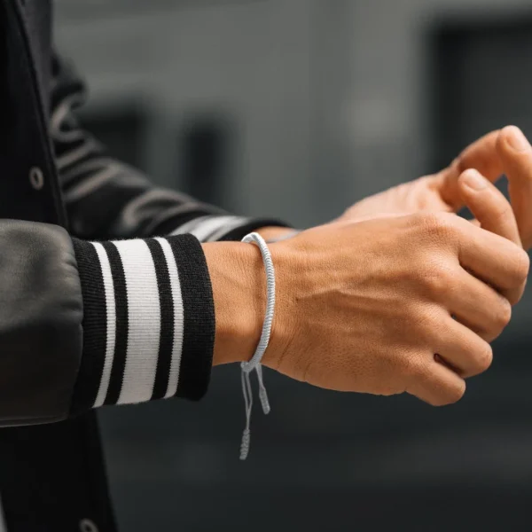 Waykins Bracelet Gris Whit à Noeud De Chance 5