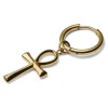 Lucleon Boucle D’oreille En Acier Doré Avec Pendentif Ankh 14