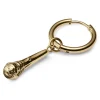 Lucleon Boucle D’oreille En Acier Doré Avec Pendentif Microphone 8