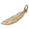 Lucleon Amulette Plume En Acier Doré 20