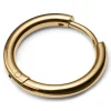 Lucleon Boucle D’oreille Anneau En Acier Doré 20