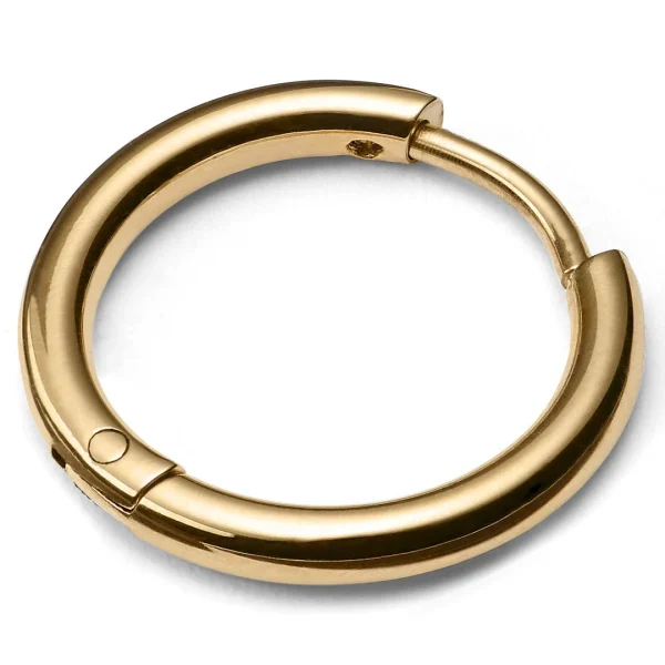 Lucleon Boucle D’oreille Anneau En Acier Doré 1