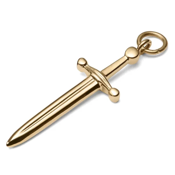 Lucleon Pendentif L’épée En Titane Doré 1