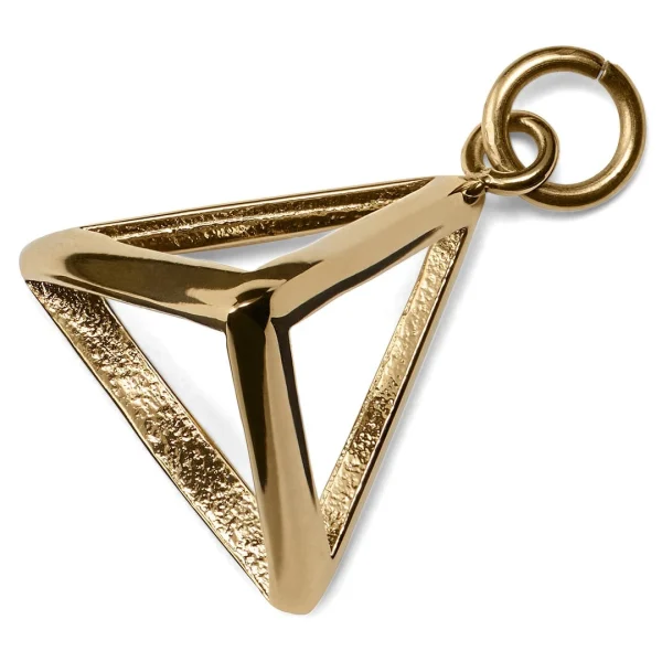 Lucleon Amulette Triangle En Acier Doré 1