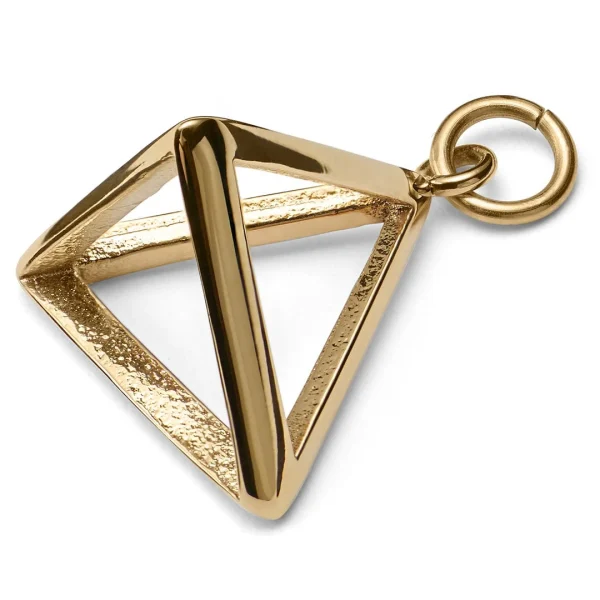 Lucleon Amulette Triangle En Acier Doré 4
