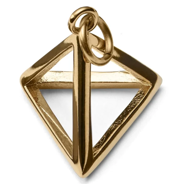 Lucleon Amulette Triangle En Acier Doré 3