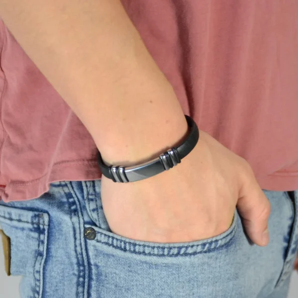 Fort Tempus Bracelet En Caoutchouc Et Brillant 4