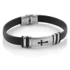 Fort Tempus Bracelet En Caoutchouc Avec Crucifix 20