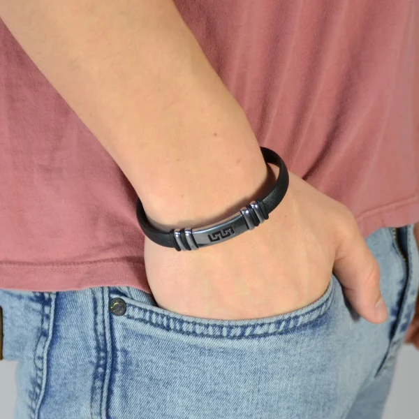 Fort Tempus Bracelet En Caoutchouc Avec Ornement Labyrinthe 4