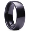 Lucleon Bague En Céramique Polie Gris Foncé 22