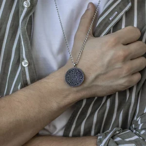 Lucleon Collier Noir Et Argent Lee Makt 18