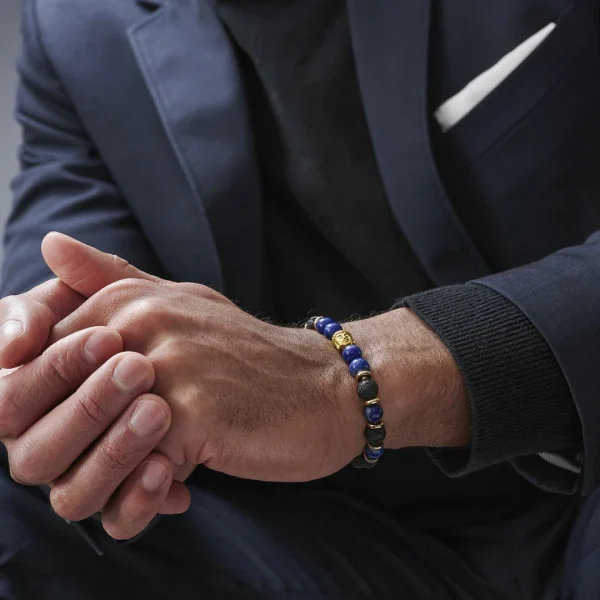 Neshraw Bracelet Bleu Hommage à Bouddha 5