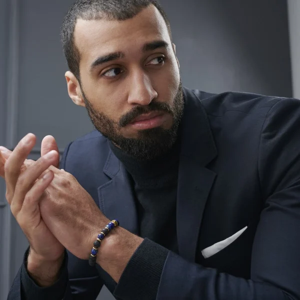 Neshraw Bracelet Bleu Hommage à Bouddha 7