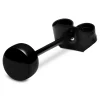 Lucleon Boucle D’oreille « bouton » En Acier Noir 4 Mm 13