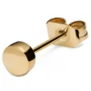 Lucleon Boucle D’oreille « bouton » En Acier Doré De 4 Mm 14