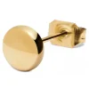 Lucleon Boucle D’oreille » Bouton » En Acier Doré De 6 Mm 14