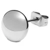 Lucleon Boucle D’oreille « bouton » En Acier Argenté 8 Mm 20