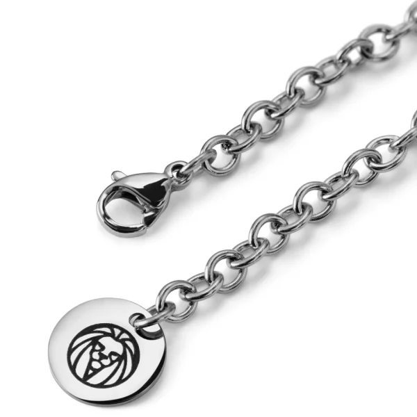 Lucleon Élégant Collier En Acier Argenté 6