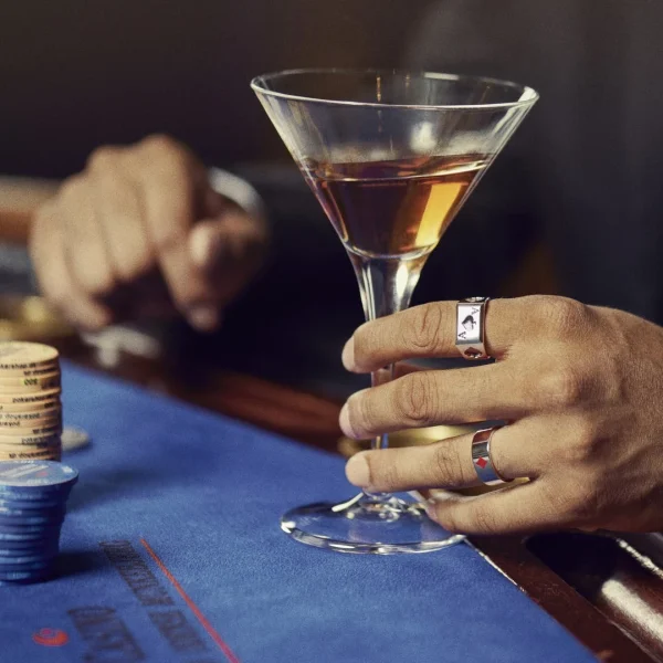 Seizmont Ace | Anneau Argenté – Les Couleurs Des Cartes De Poker 4