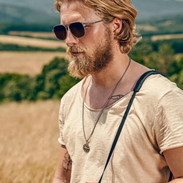 Arkai Atlas | Collier En Acier Argenté à Pendentif étoile Polaire 3
