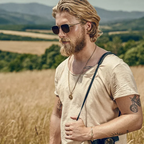 Arkai Atlas | Collier En Acier Doré à Pendentif étoile Polaire 3