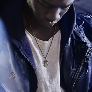 Lucleon Sanctus | Collier En Métal Doré Vintage à L’effigie De La Vierge Marie 10