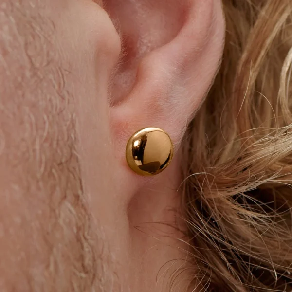 Lucleon Boucle D’oreille « bouton » En Acier Or Rose – 8 Mm 5