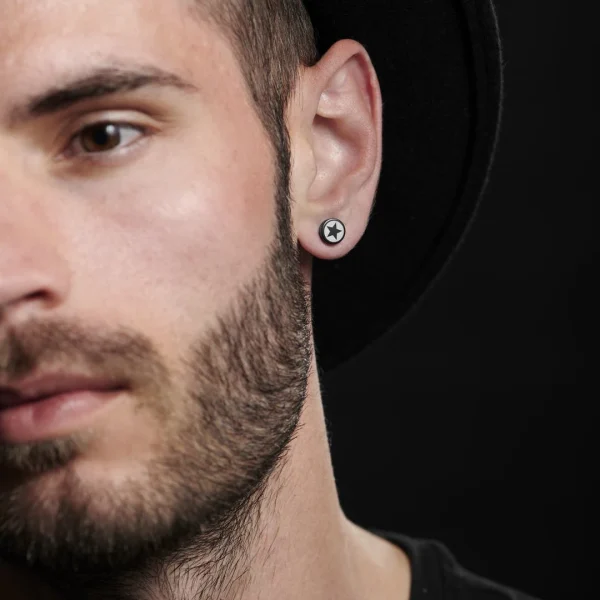 Fort Tempus Boucle D’oreille Aimantée L’étoile Noire 4
