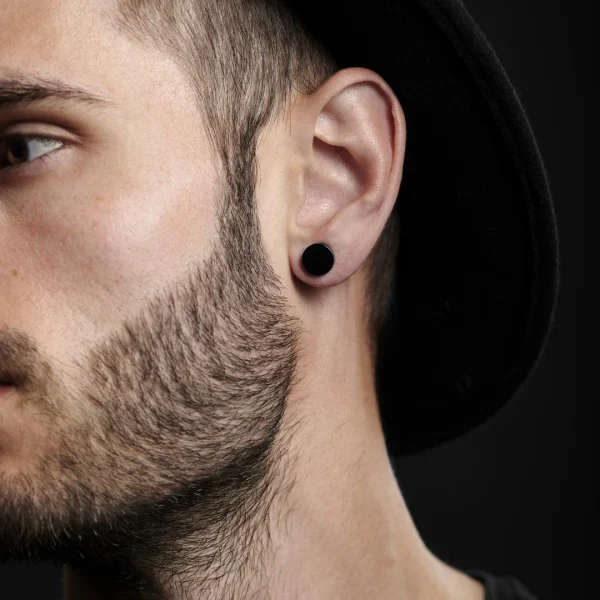 Fort Tempus Boucle D’oreille Magnétique Noire – 10 Mm 3