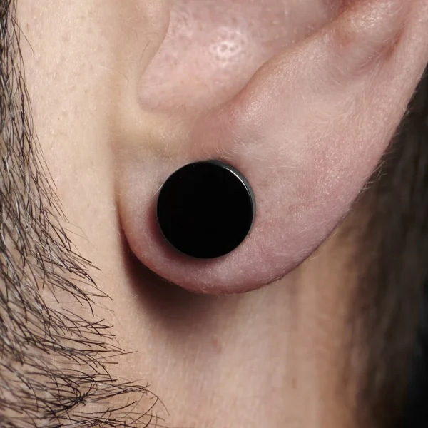 Fort Tempus Boucle D’oreille Magnétique Noire – 10 Mm 5