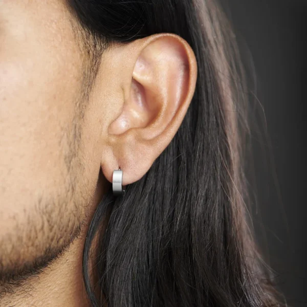 Lucleon Boucle D’oreille Plate Argentée 4