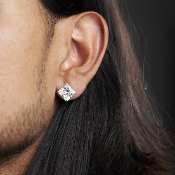 Lucleon Boucle D’oreille Carré En Zircone – 10 Mm 5