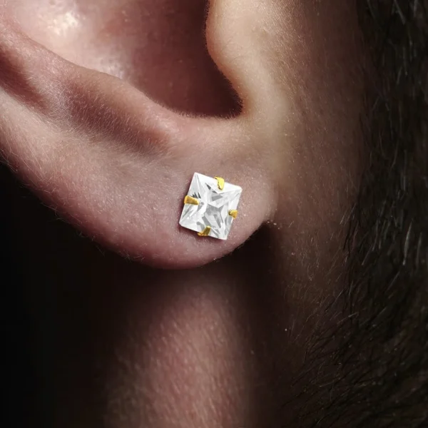 Lucleon Boucle D’oreille Couleur Or Avec Zircone 6 Mm 7