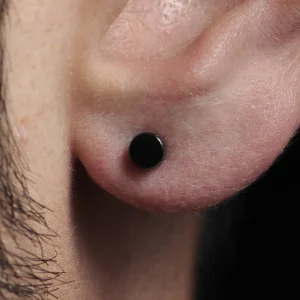 Lucleon Clou D’oreille Noir 4mm 16