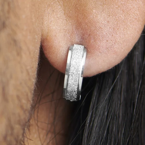 Fort Tempus Boucle D’oreille Clip Finition Brossée 7