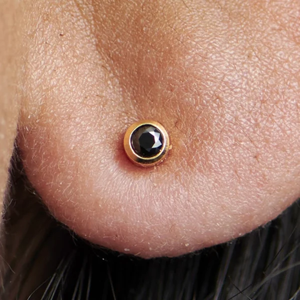 Lucleon Boucle D’oreille Zircone Noir 3 Mm 6