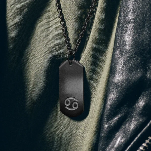 Lucleon Collier Zodiaque En Acier Gunmetal – Le Cancer 7