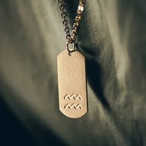 Lucleon Collier Zodiaque En Acier Doré – Le Verseau 10
