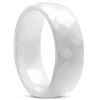 Lucleon Bague En Céramique à Facettes Blanche 13