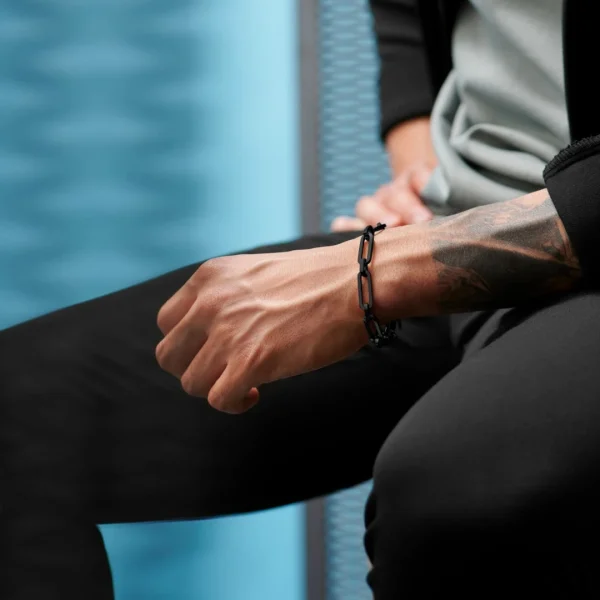 Lucleon Bracelet à Chaîne Torsadée Couleur Gunmetal Cedric Amager 5