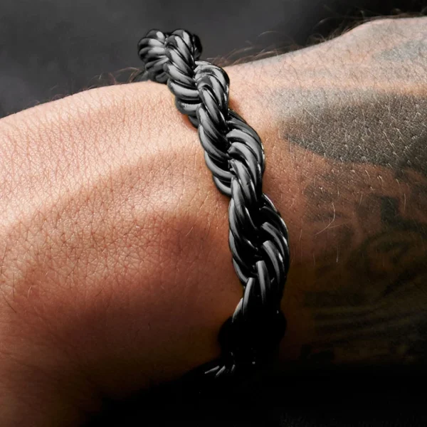 Lucleon Bracelet En Métal Tressé Noire Corwin Amager – 10 Mm 7