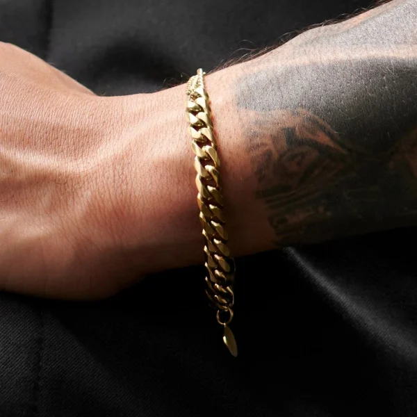 Lucleon Bracelet Doré Carlos Amager à Double Maille Gourmette 7
