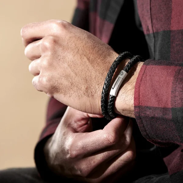 Lucleon Bracelet Collins En Cuir Noir – 6 Mm 3