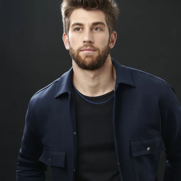 Collin Rowe Collier En Cuir Bleu Tissé 3mm 5