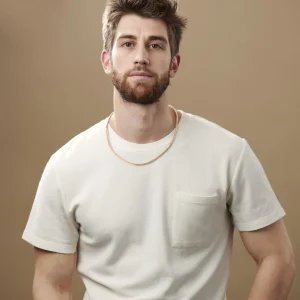 Collin Rowe Collier En Cuir Crème Tressé 3 Mm 18